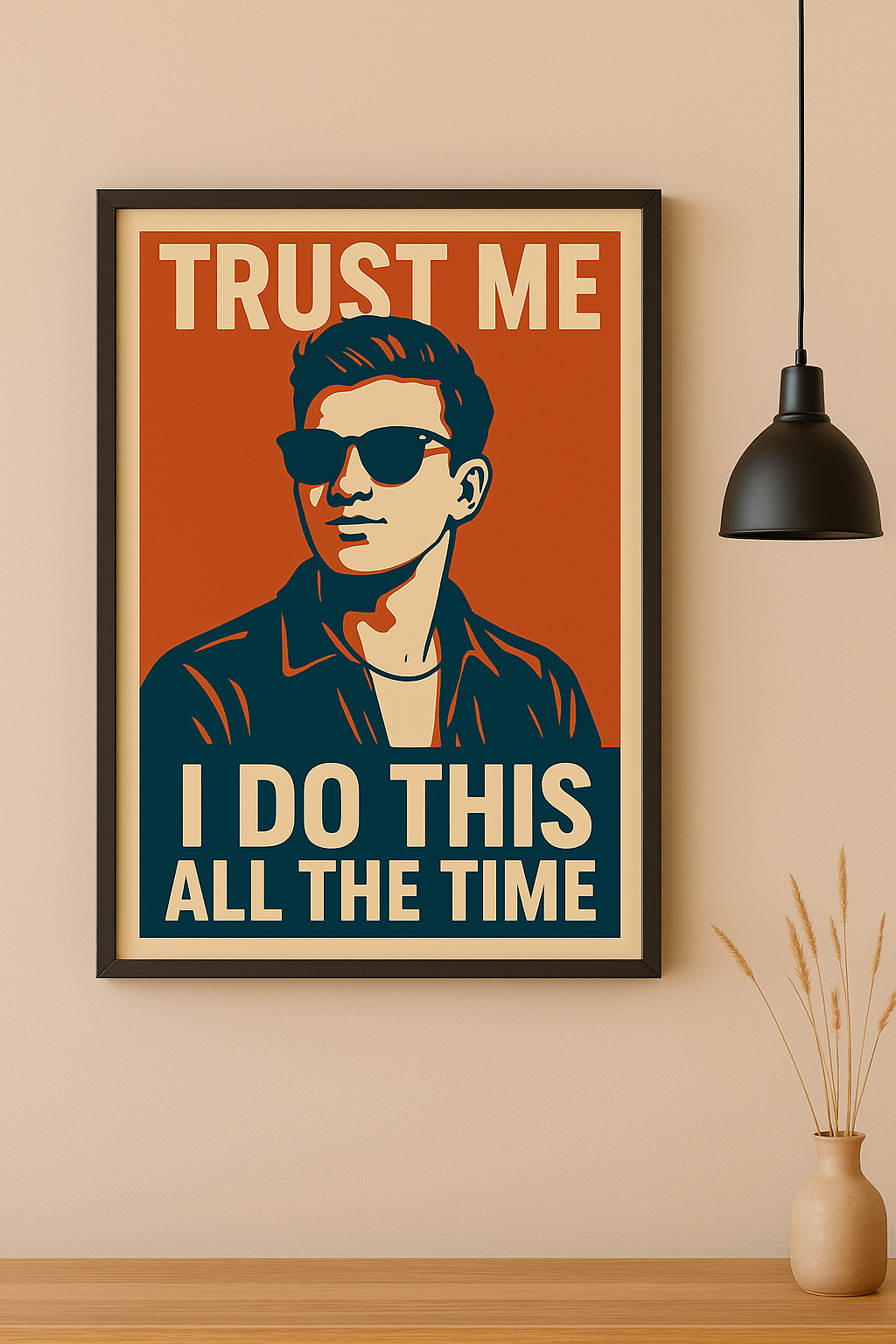 "Trust Me, I Do This All The Time" Retro-Inspired Poster